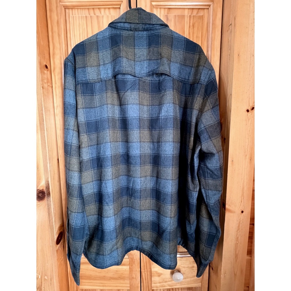 Lake & Trail Mens 3XL Plaid Flannel Shirt Recycled Polyester Button Down NWT - Picture 2 of 7